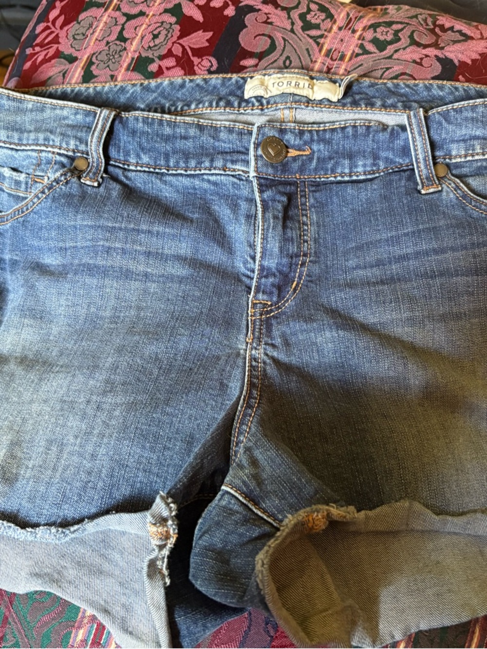 torrid Dark Blue Boyfriend Denim Shorts